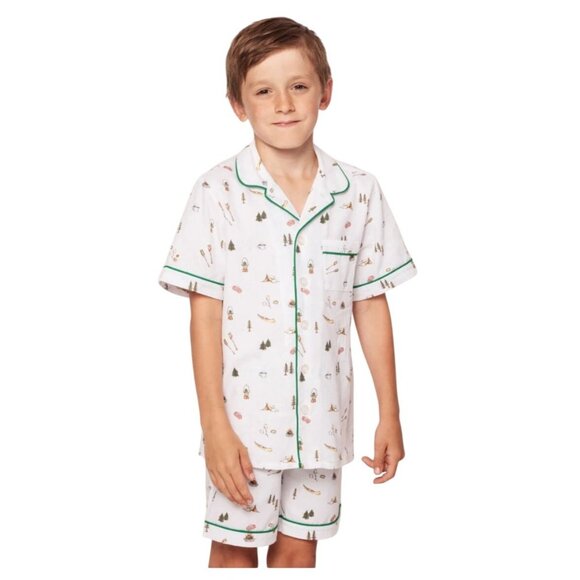 Petite Plume Childrens Pajama Set With Bunny & Tree Print - Size 6 - 100% Cotton - Picture 9 of 11